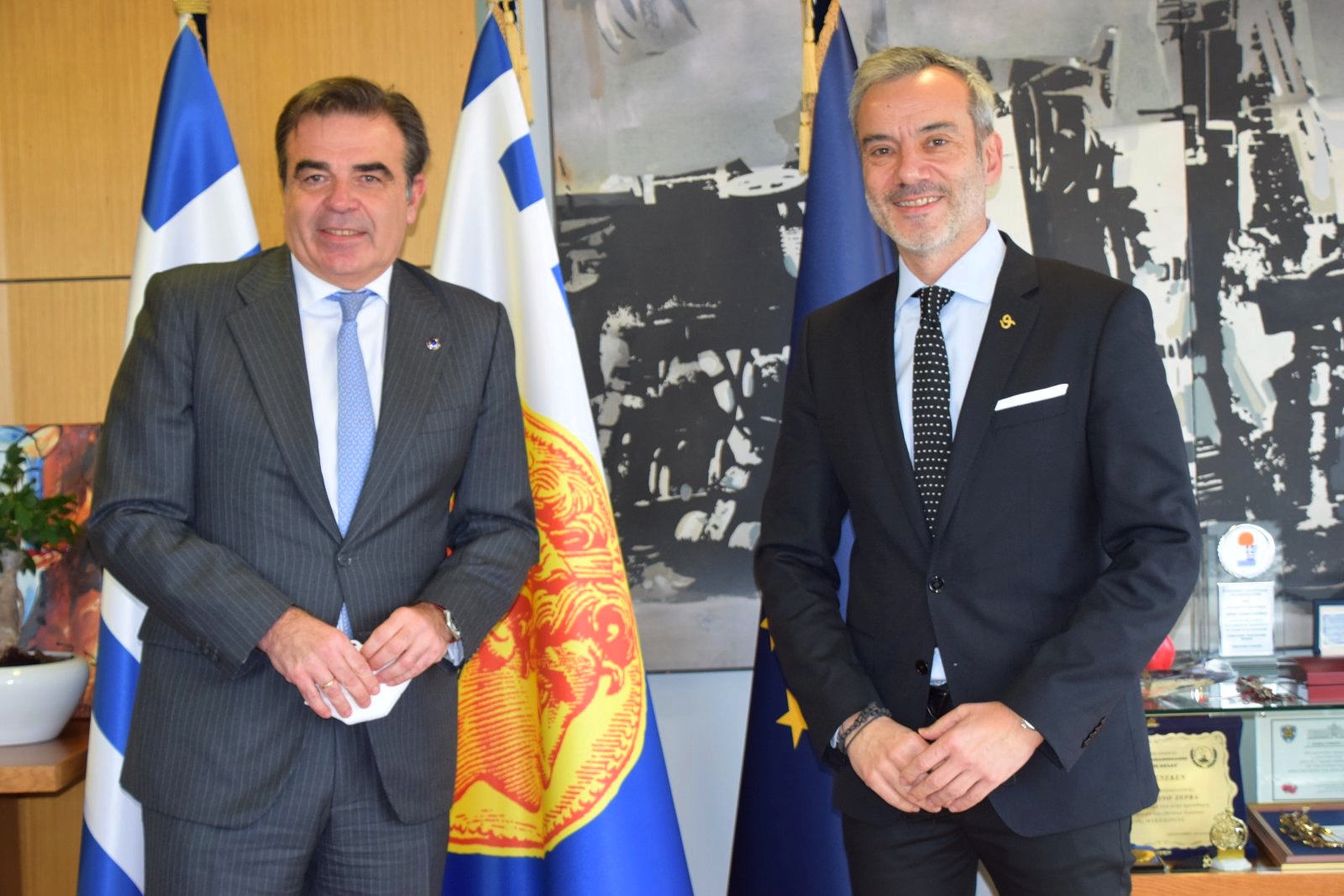 Συνάντηση του Δημάρχου Θεσσαλονίκης Κ. Ζέρβα με τον Αντιπρόεδρο της Κομισιόν Μ. Σχοινά