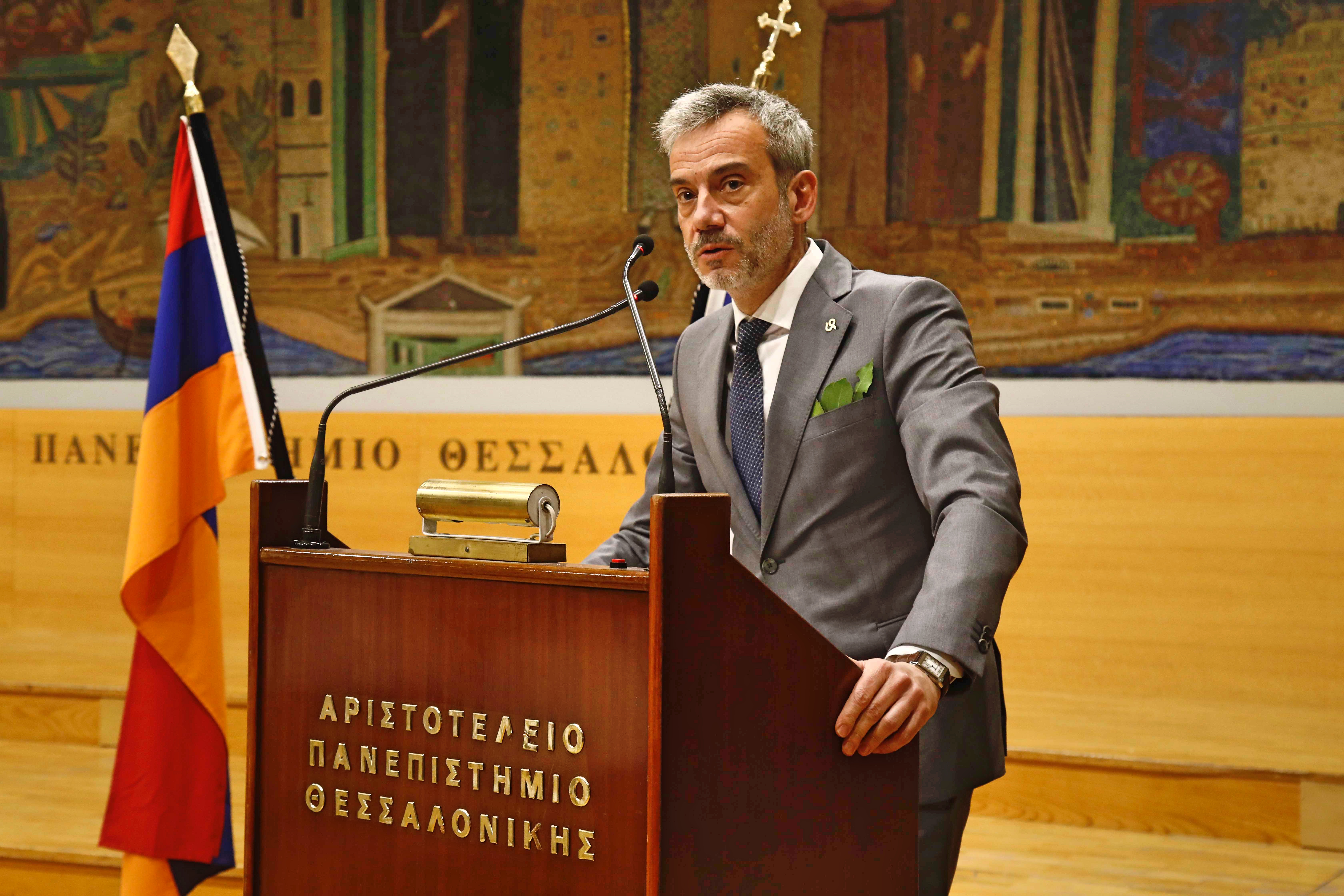 Ο Δήμαρχος Θεσσαλονίκης Κωνσταντίνος Ζέρβας στις εκδηλώσεις μνήμης για την 107η επέτειο της Γενοκτονίας των Αρμενίων