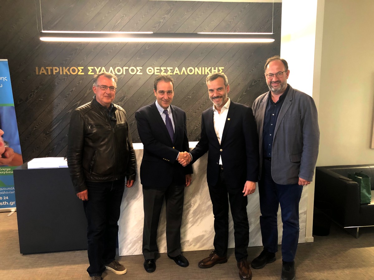 Επίσκεψη Ζέρβα στον Ιατρικό Σύλλογο Θεσσαλονίκης και συνάντηση με τον πρόεδρό του συλλόγου κ. Νίτσα
