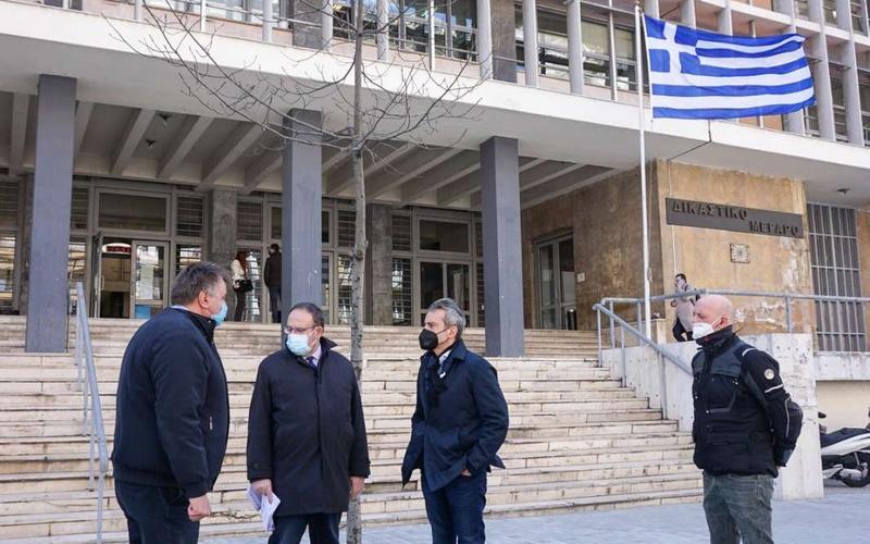 Θεσσαλονίκη: Επιθεώρηση Ζέρβα στα έργα πέριξ των Δικαστηρίων (ΦΩΤΟ)