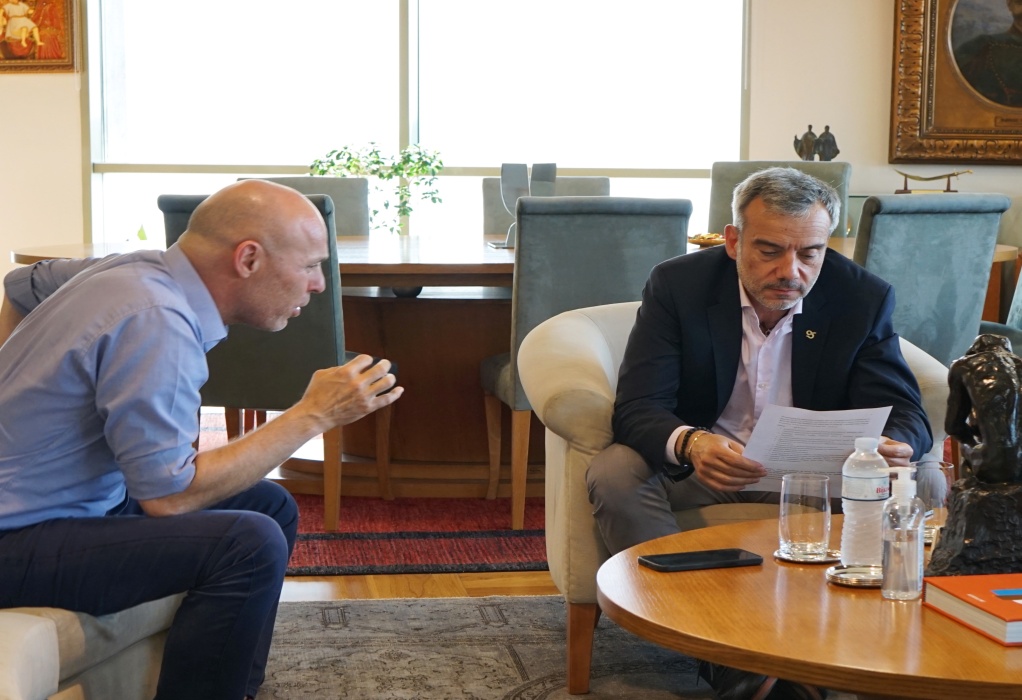 Με τον Γιώργο Αμυρά συναντήθηκε σήμερα ο Κωνσταντίνος Ζέρβας στο δημαρχείο Θεσσαλονίκης 